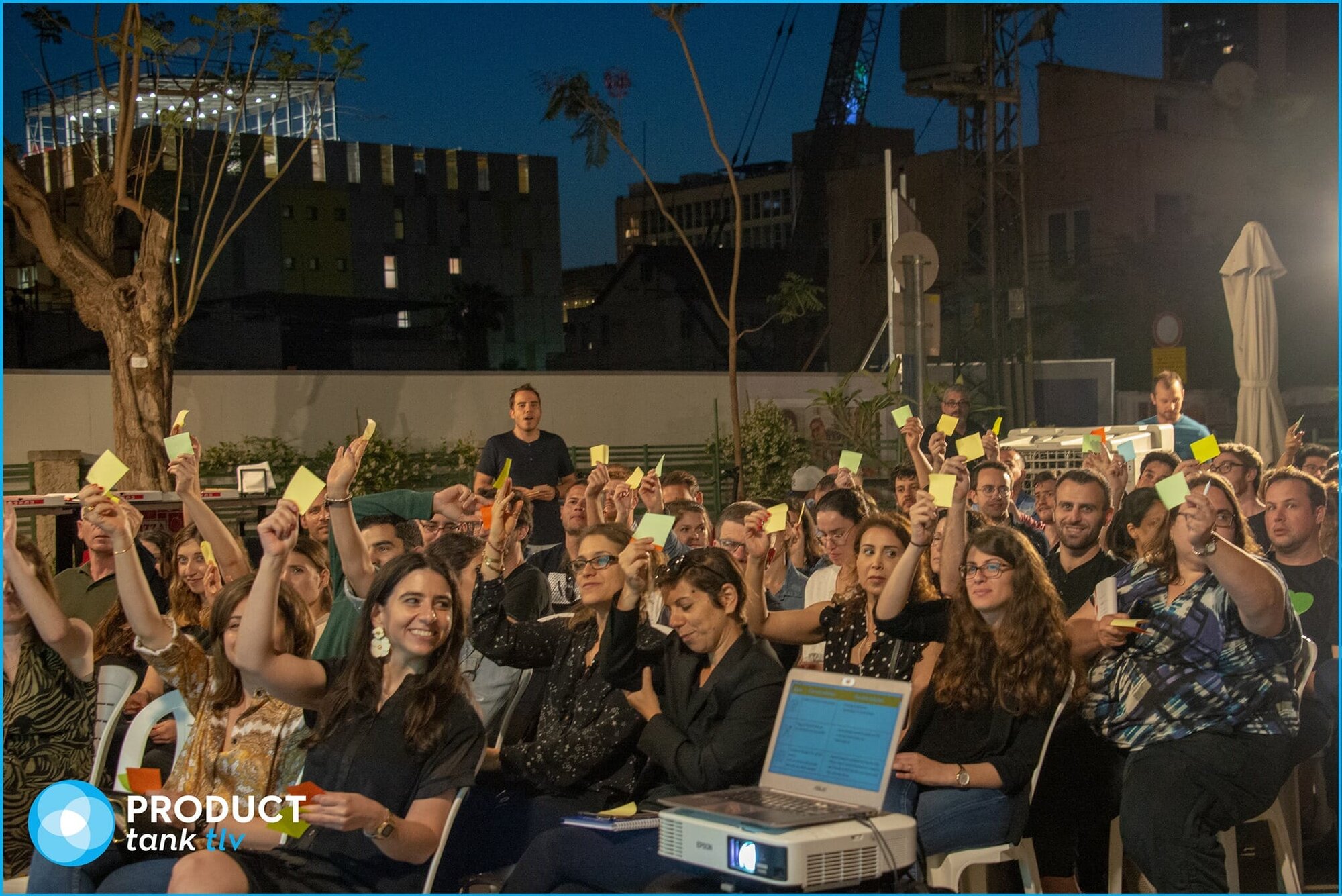A group gathers at ProductTank Tel Aviv