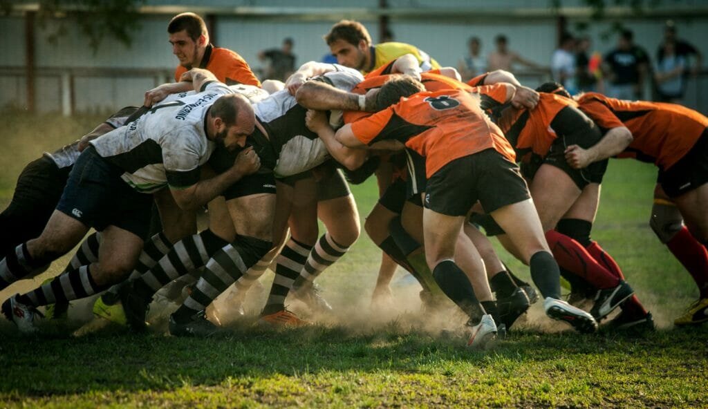 Rugby Scrum by Olga Guryanova