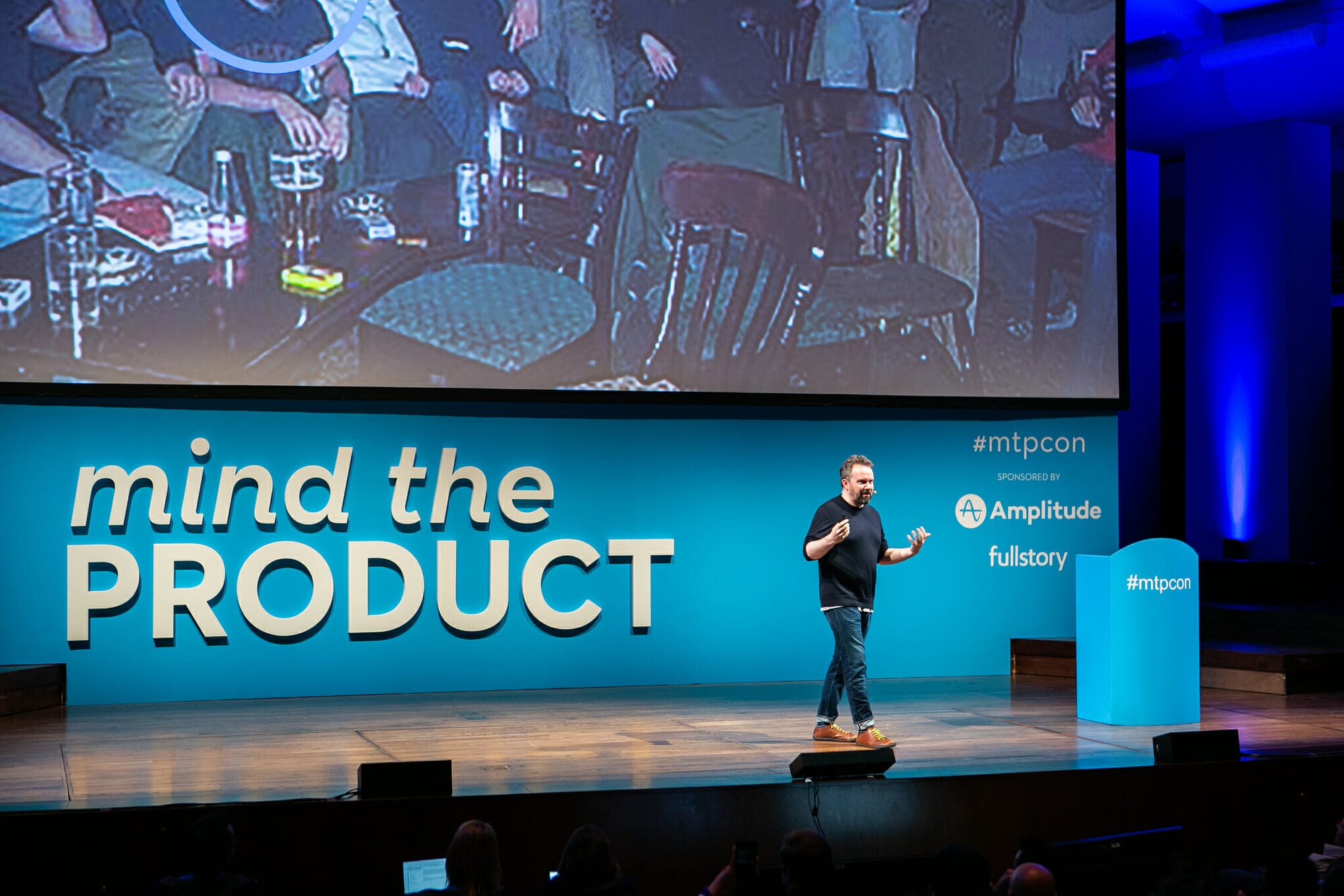 Tom Coates on stage at mtpcon sf