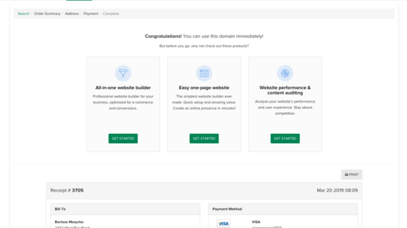 Uniregistry trying to cross-sell other products