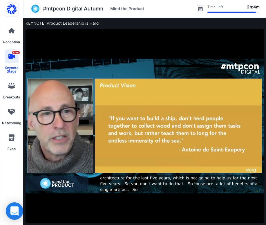 Marty Cagan giving us his closing keynote at #mtpcon Digital - Autumn Edition
