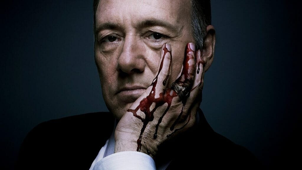 Kevin Spacey as the manipulative Frank Underwood in Netflix's House of Cards. Don't be THAT political.