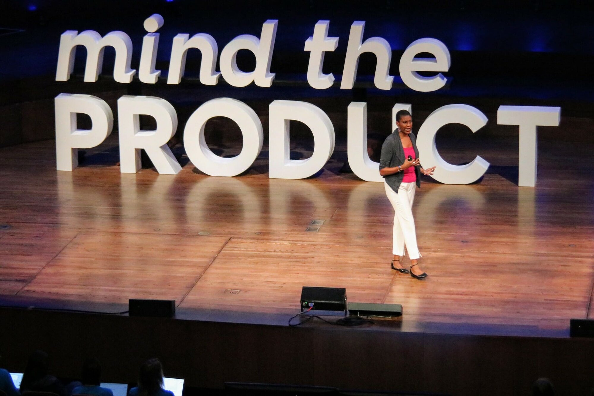 Denise Jacobs on stage at mtpcon SF 2019