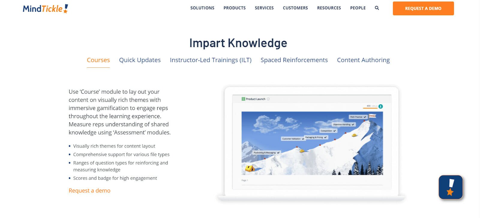 MindTickle Product Page