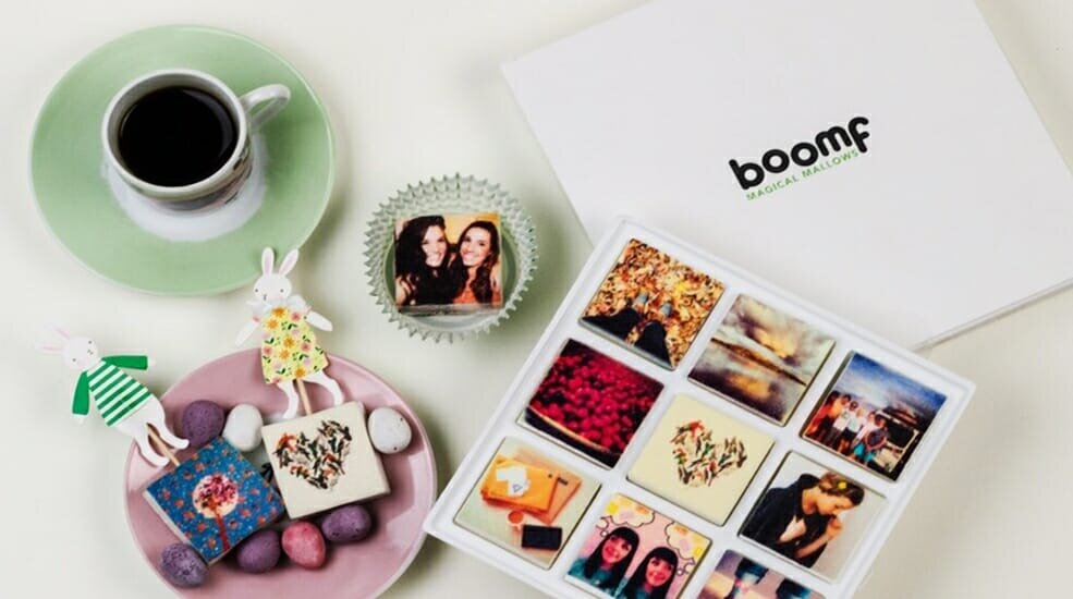 Marshmallows with pictures printed on them