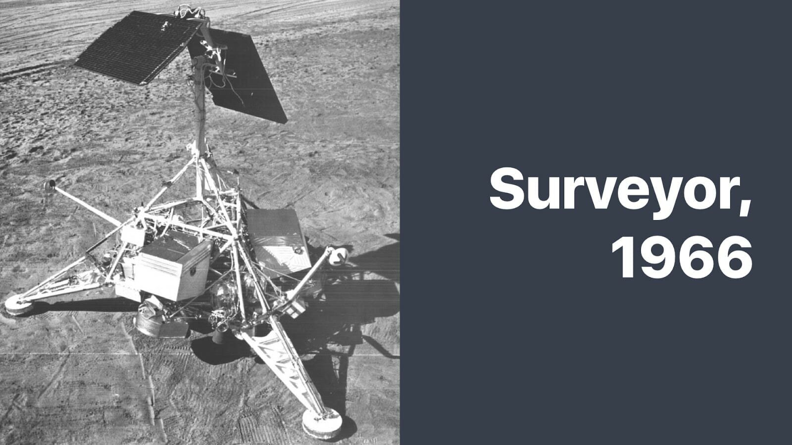 The Surveyor spacecraft in 1966