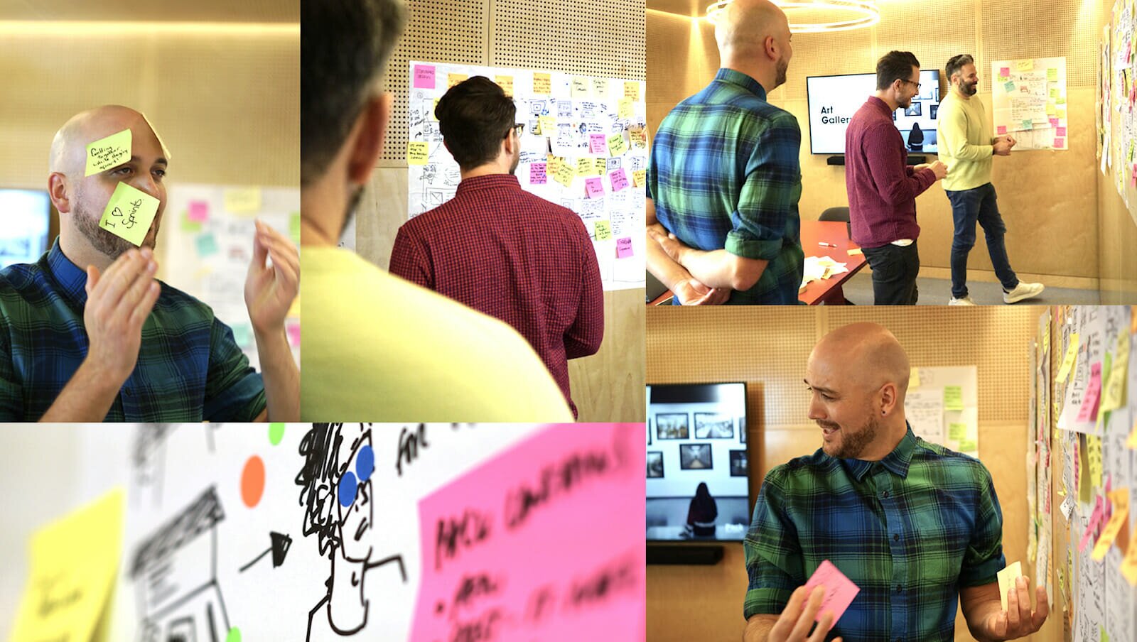 The team votes on the ideas they have the most confidence in, and discusses the concepts.