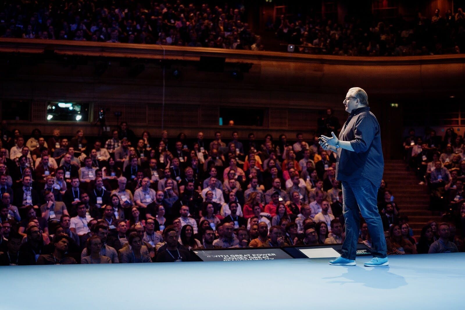 Martin Eriksson addresses the audience at #mtpcon London 2019