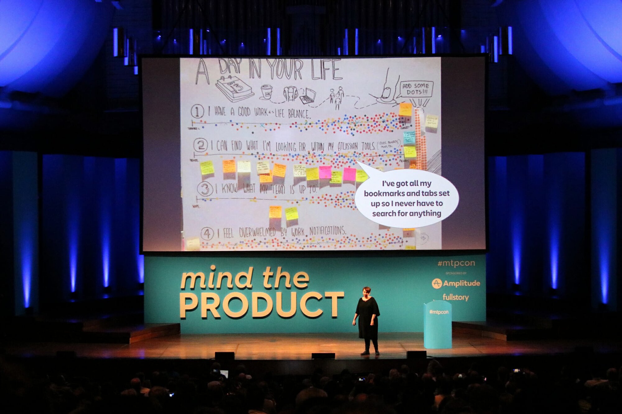 Leisa Reichelt shows a bad user survey at mtpcon