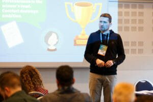 Tomek Wlodarek speaks at MTP Engage Manchester