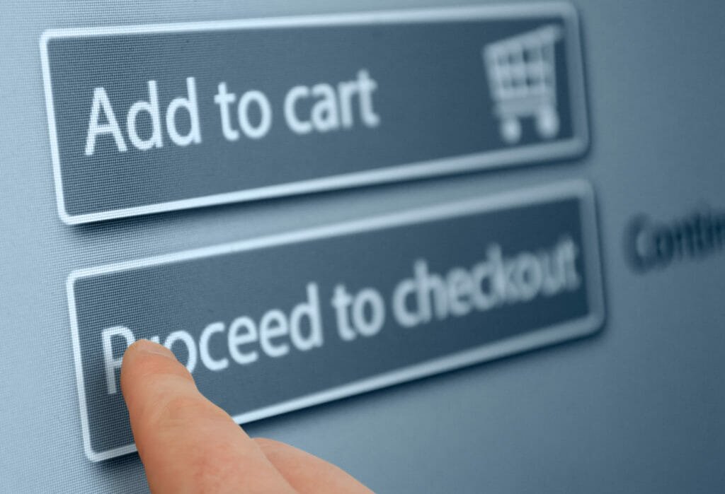 clicking a proceed to checkout button