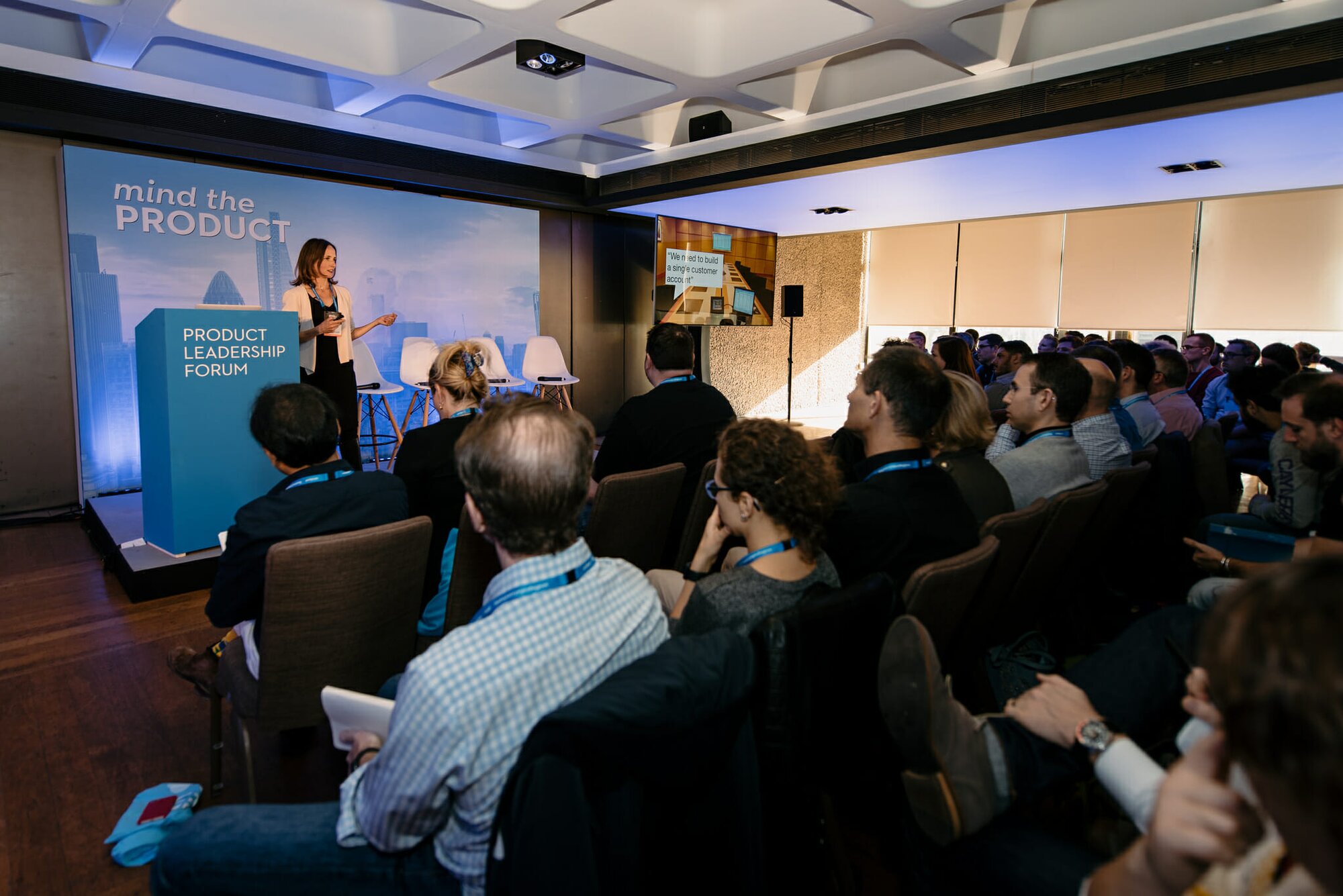 Kate Tarling on stage at mtpcon Leadership Forum