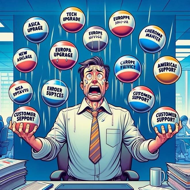 A person holding balls of different colored circles

Description automatically generated with medium confidence