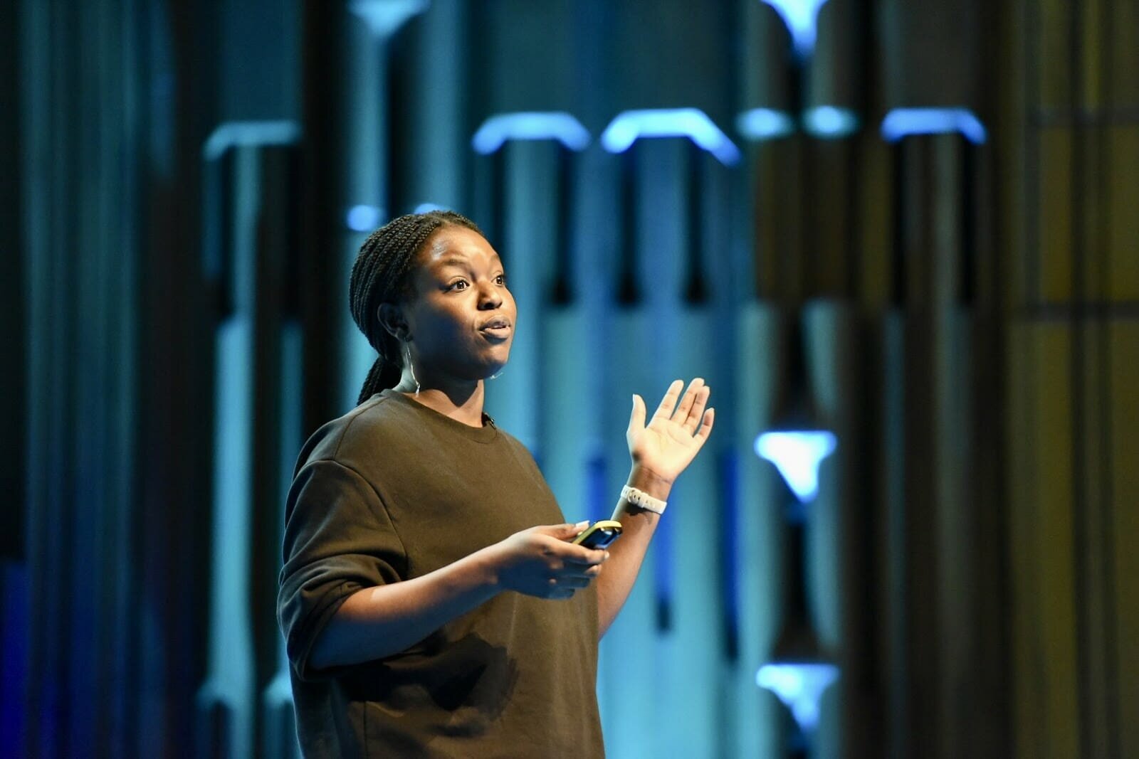 Osaseri Guobadia speaking at mtpcon London+EMEA