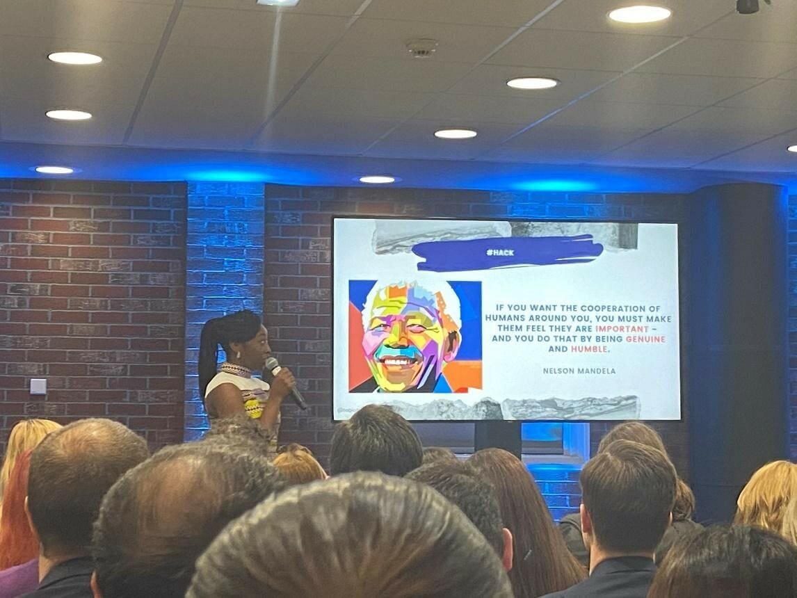 Oluwatobi Otokiti talking about how influential leadership builds winning products - #mtpengage Manchester 2020