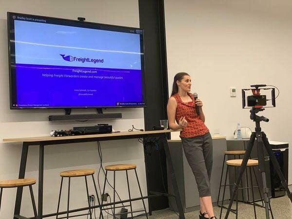 Anna Schmidt speaking at producttank new zealand