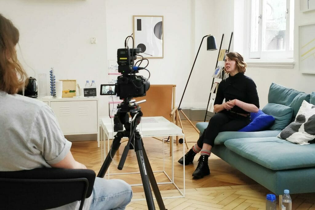 Rosemary King filming Mindset for Mind the Product