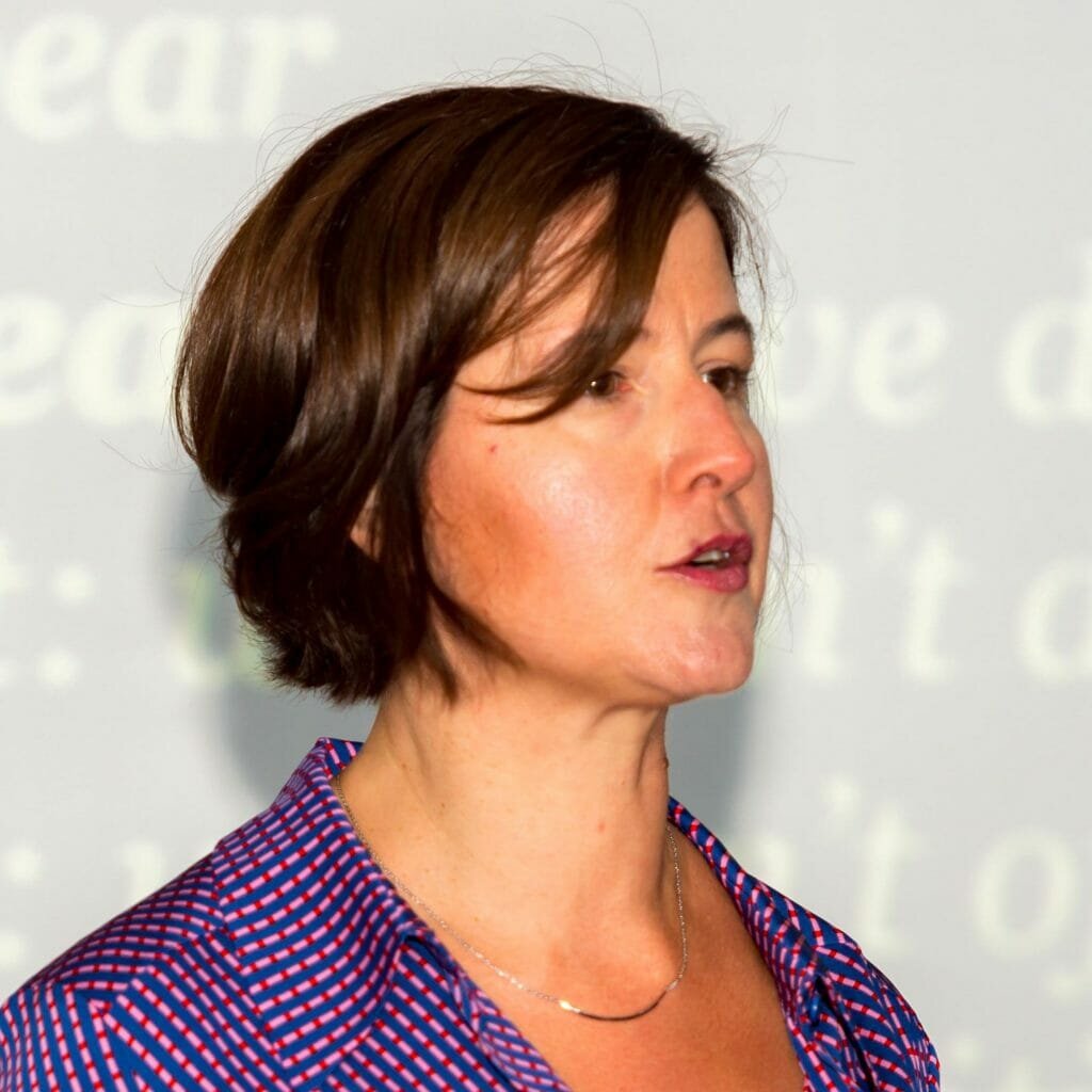 Julia Whitney speakig at Mind the Product London 2017 Leadership Forum