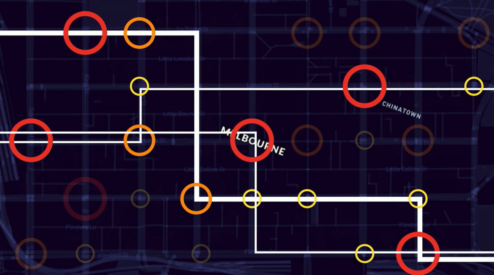Mapping user journeys through Melbourne, Australia