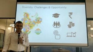 Rohit Raghav speaking at ProductTank Delhi