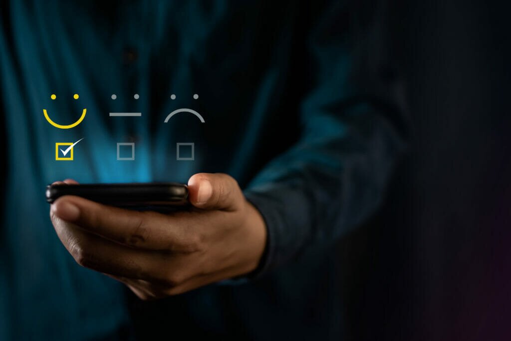 customer giving good feedback