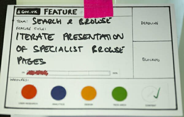 Close-up on a feature card