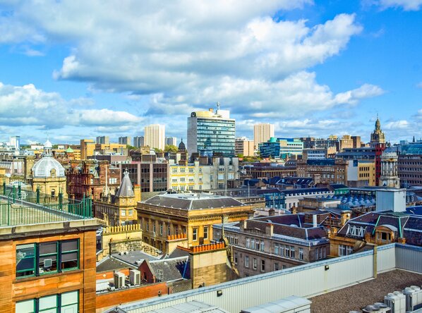 HDR View of Glasgow Scotland