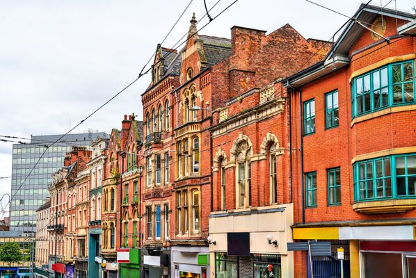 Traditional architecture in Nottingham, East Midlands, England