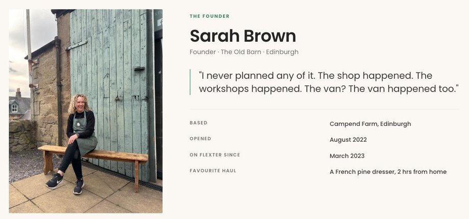 sarah brown the old barn bio