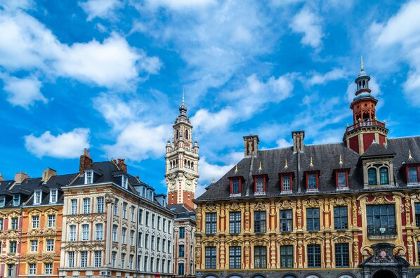 Urban landscape architecture in the city of Lille northern France