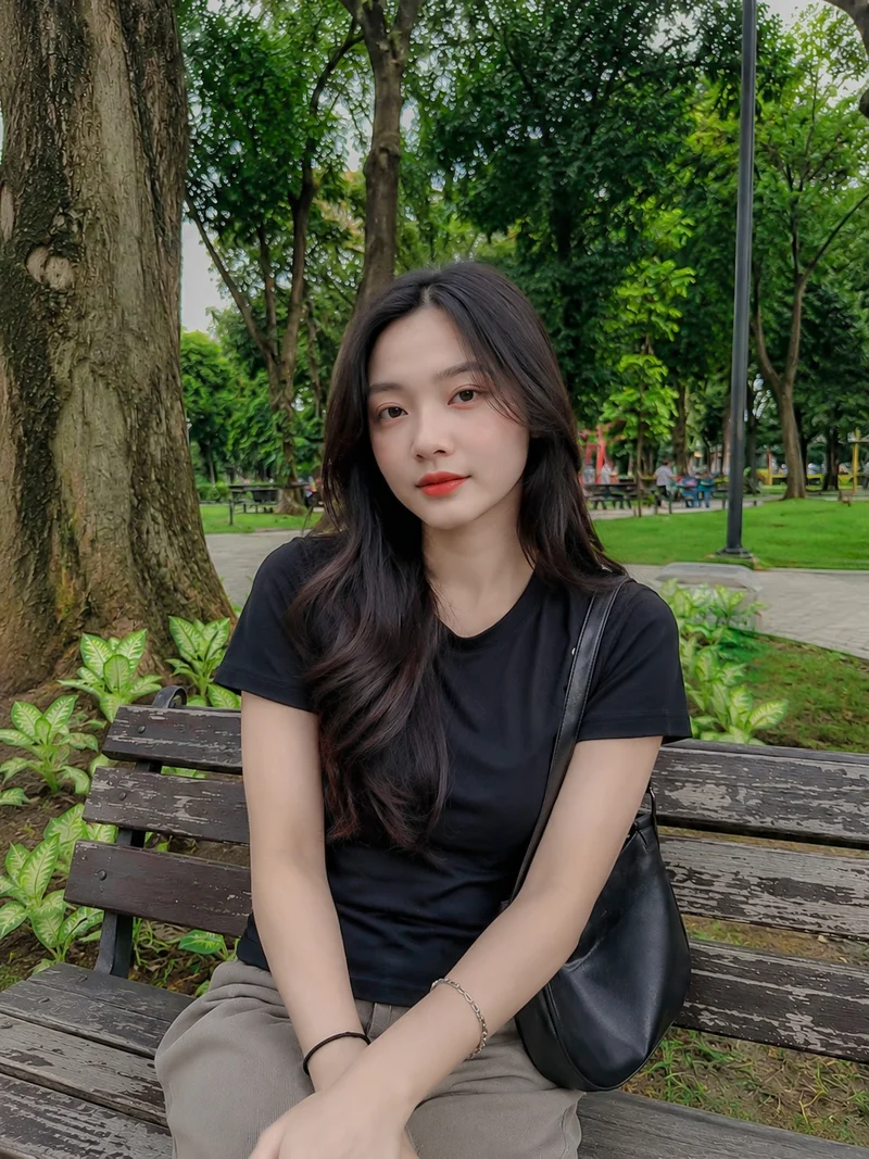 Outdoor green portrait