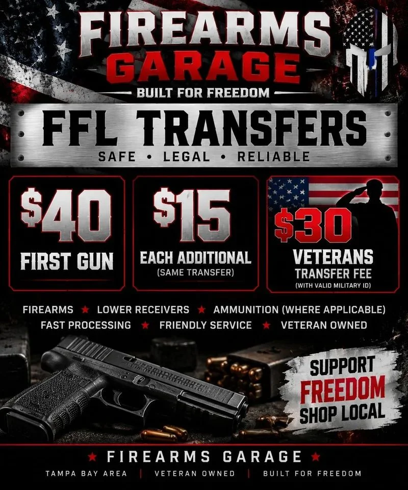 Firearms Garage FFL transfer pricing poster