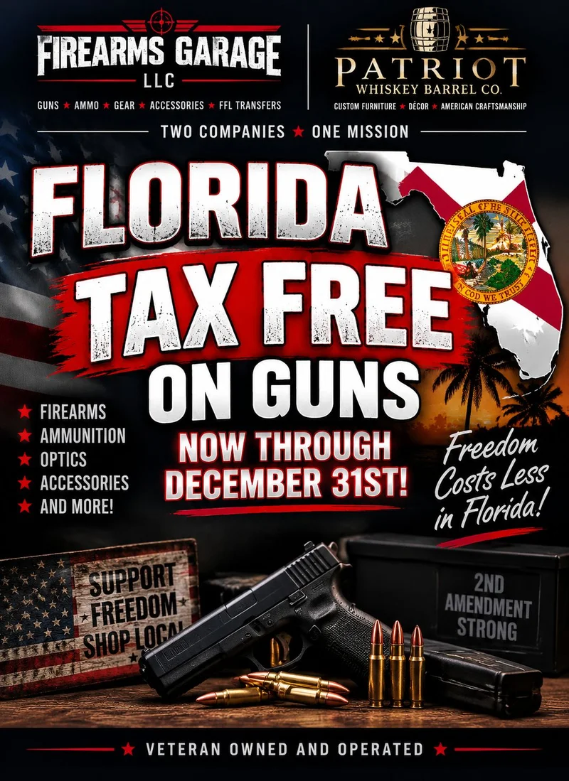 Firearms Garage Florida tax-free promotion