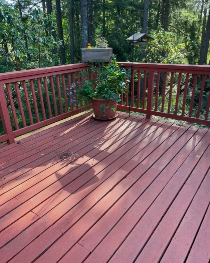 Deck before cleaning