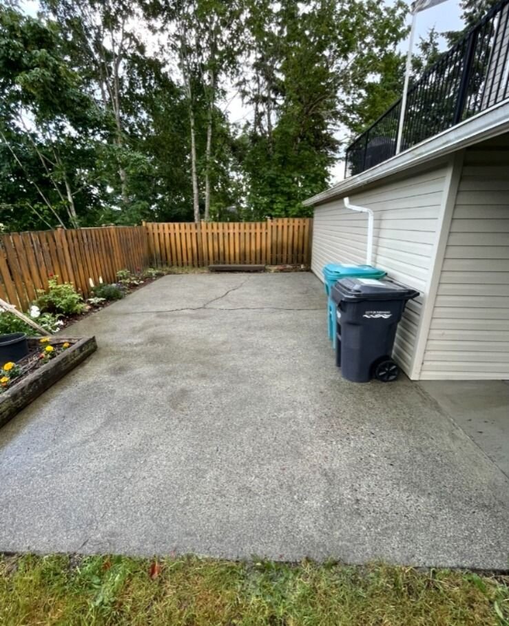 Pressure washing after cleaning