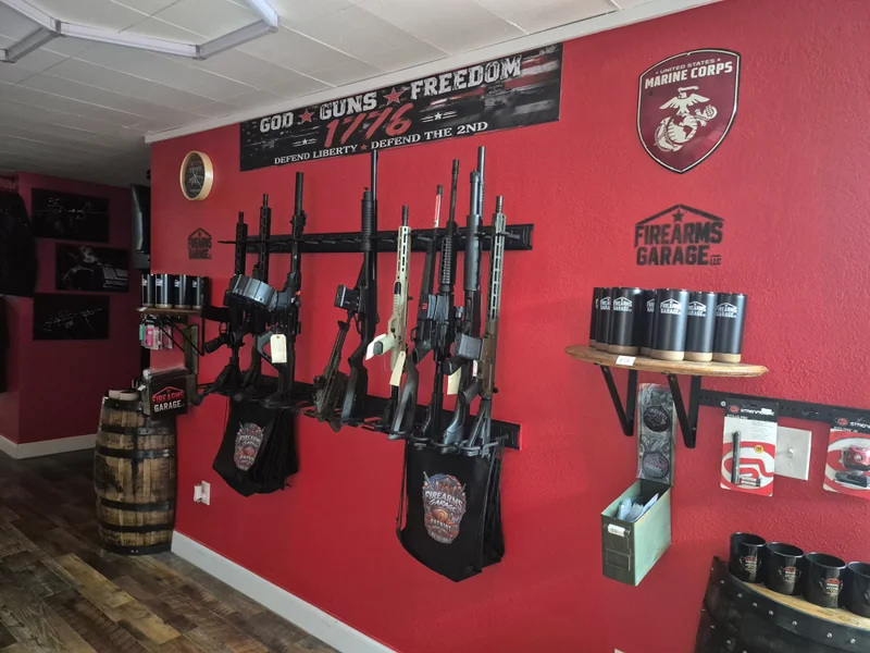 Firearms Garage rifle display wall