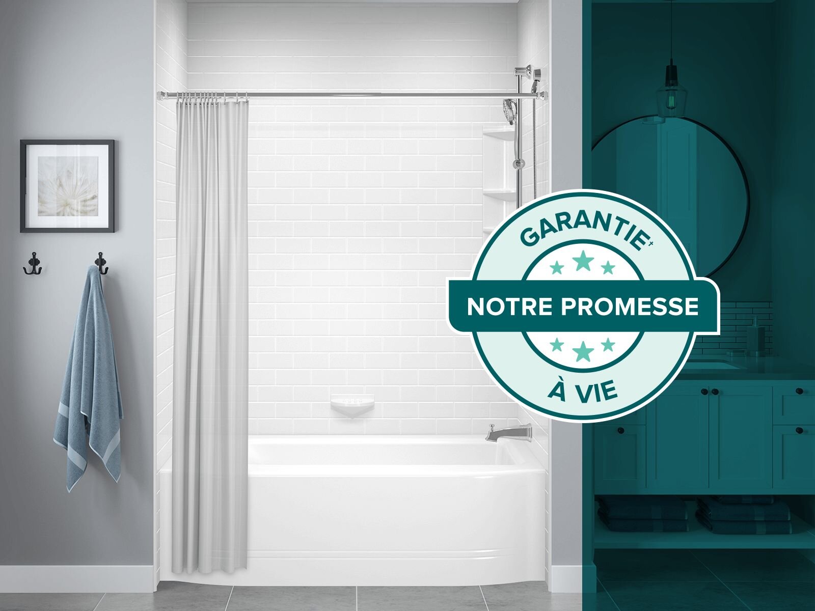 Bath Fitter lifetime warranty for your remodel 