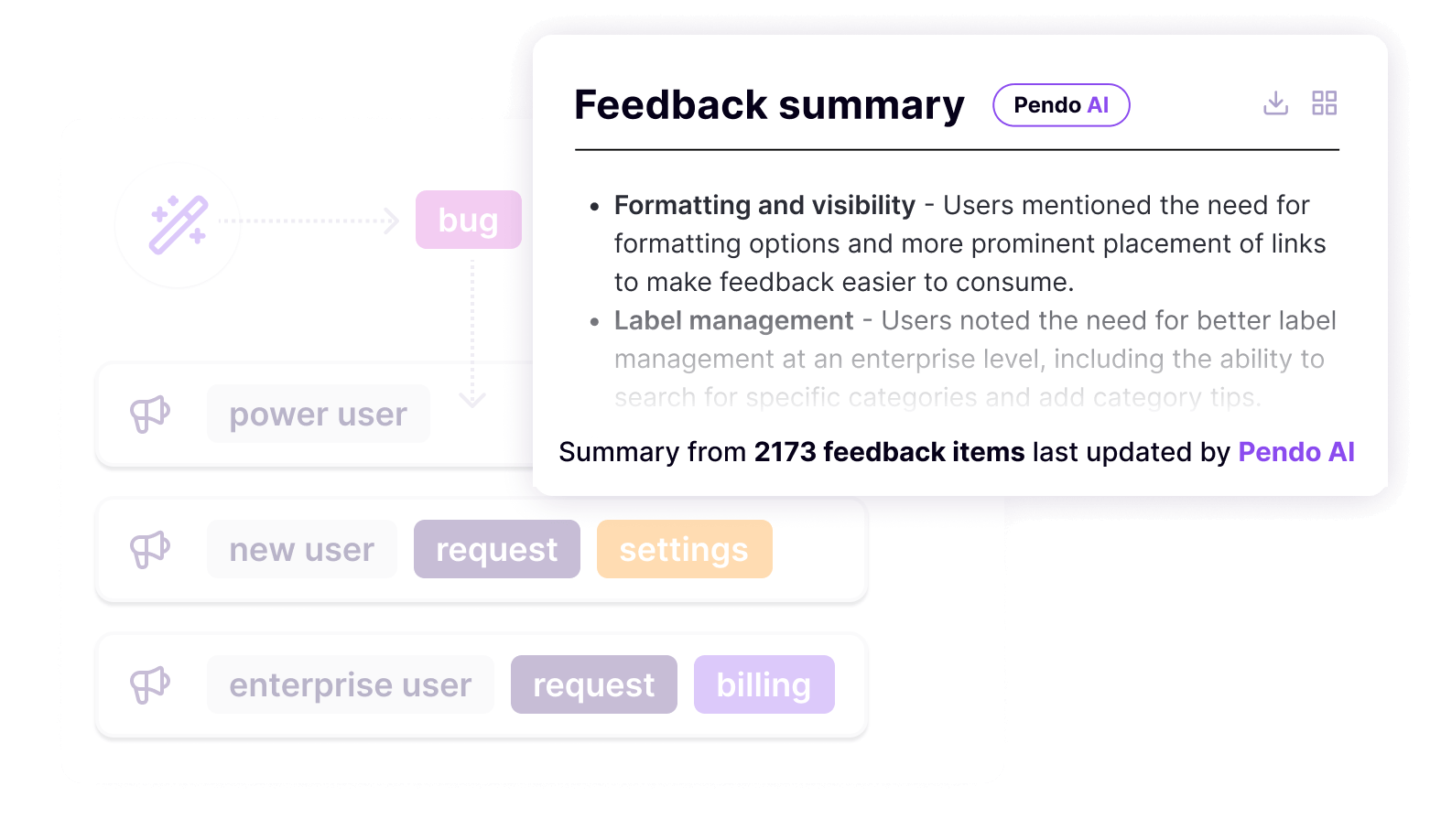 Analyze data at scale in Pendo Listen