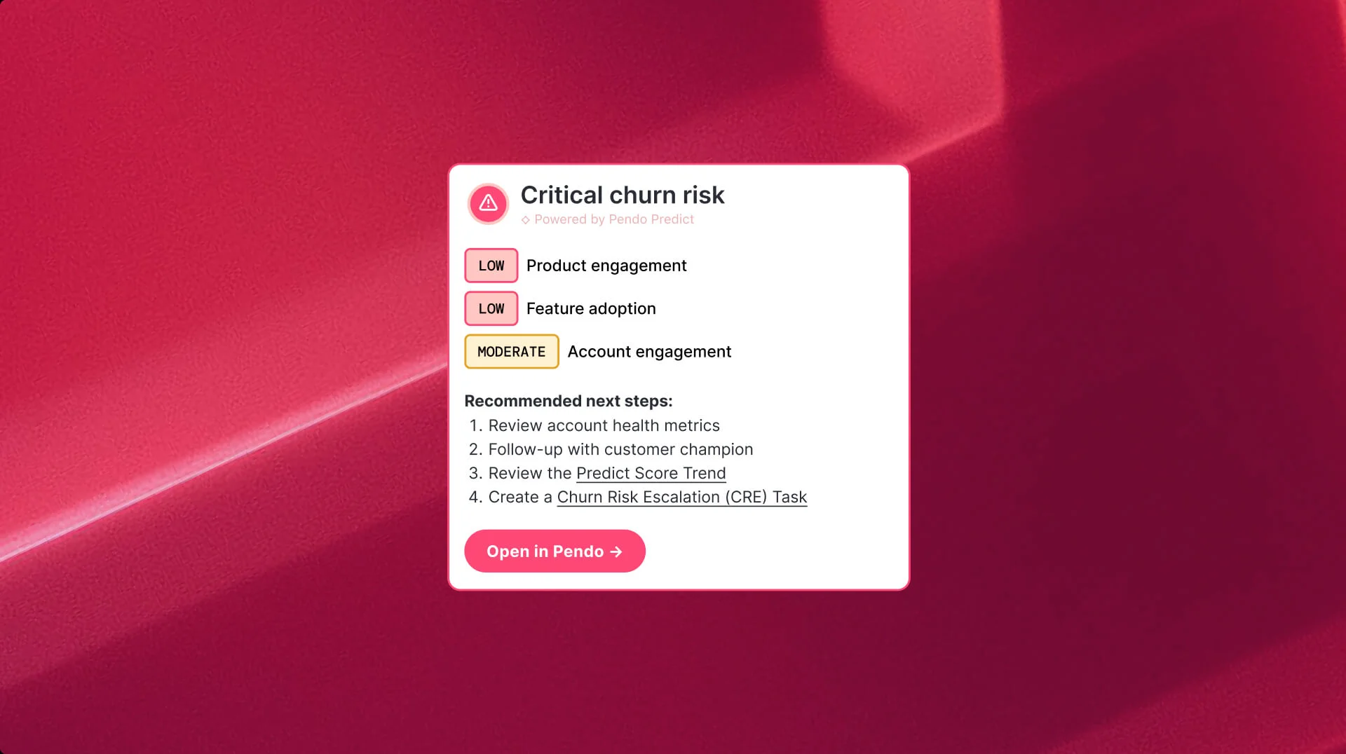 Meet Pendo Predict: Customer health, activated