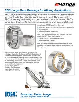RBC Large Bore Bearing for Mining Applications