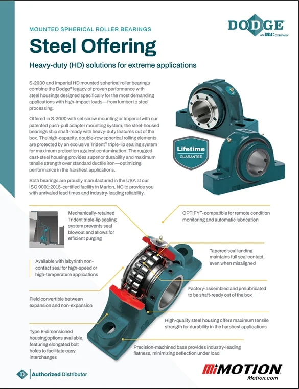 Motion/Dodge: Mounted Spherical Roller Bearings Flyer