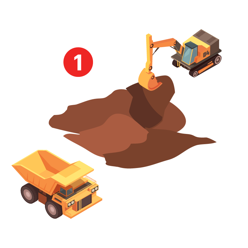 Extraction and Hauling illustration