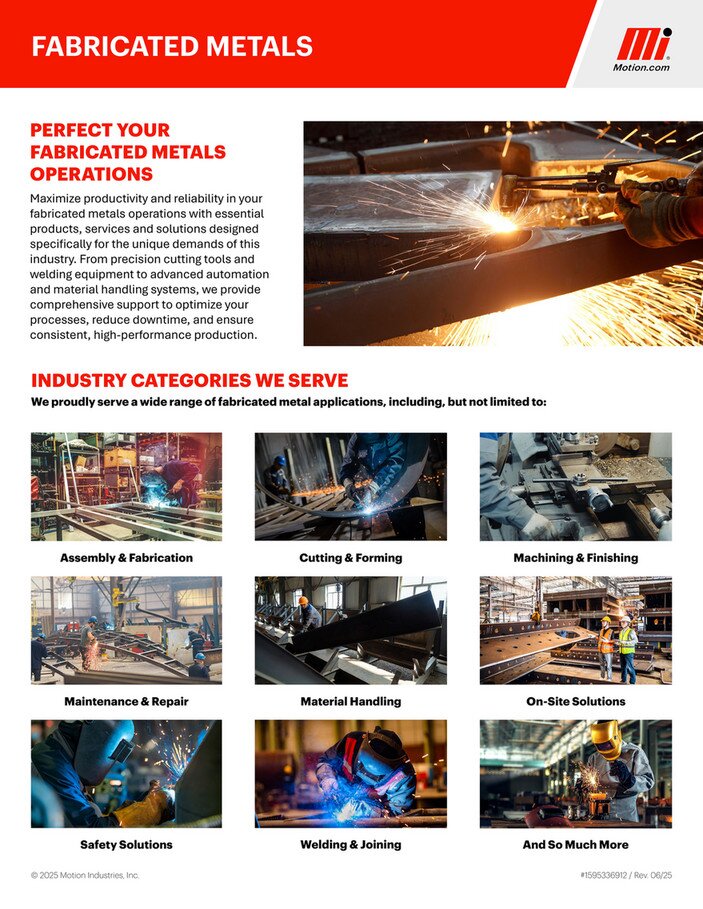 Motion Fabricated Metals Line Card