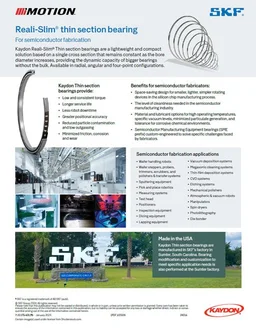 Motion/SKF: Reali-Slim Thin Section Bearing Flyer