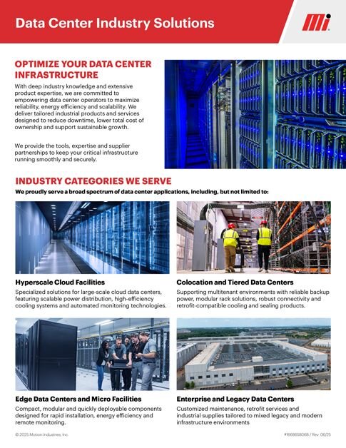 Motion: Data Center Industry Solutions Line Card