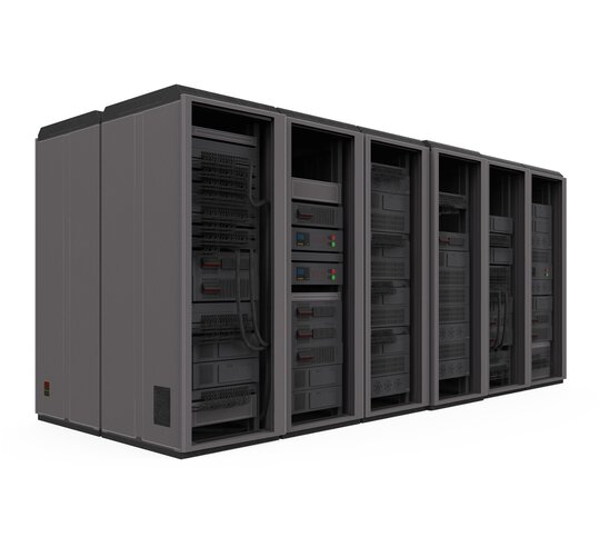 A row of servers