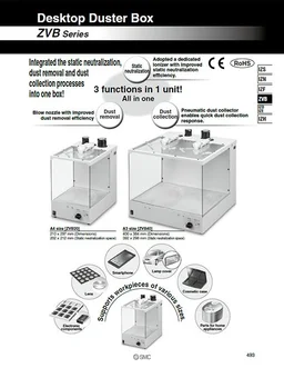 SMC Desktop Duster Box Static Eliminator ZVB Catalog