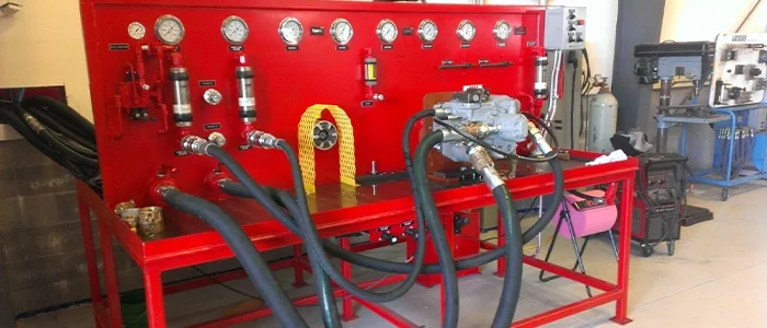 A motor sits on a Motion workbench awaiting repairs.