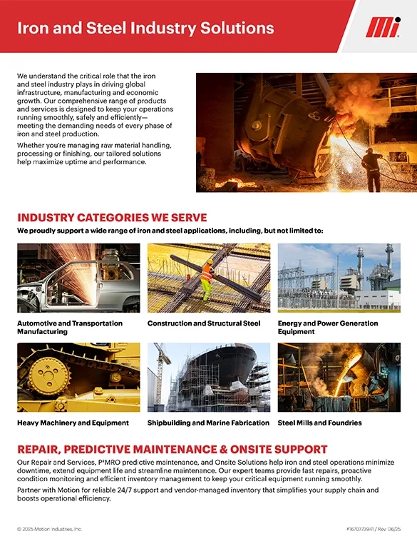 Motion Iron & Steel Industry Solutions Line Card