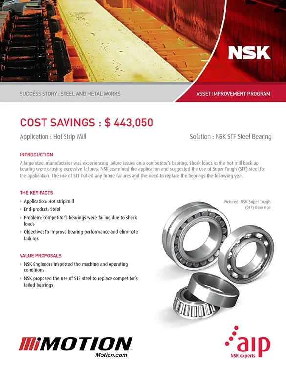 Motion/NSK: Steel & Metal Works Success Story